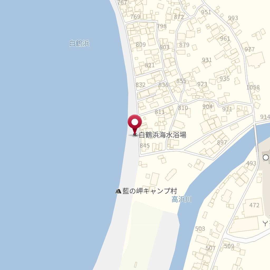 白鶴浜海水浴場 の地図 住所 電話番号 Mapfan