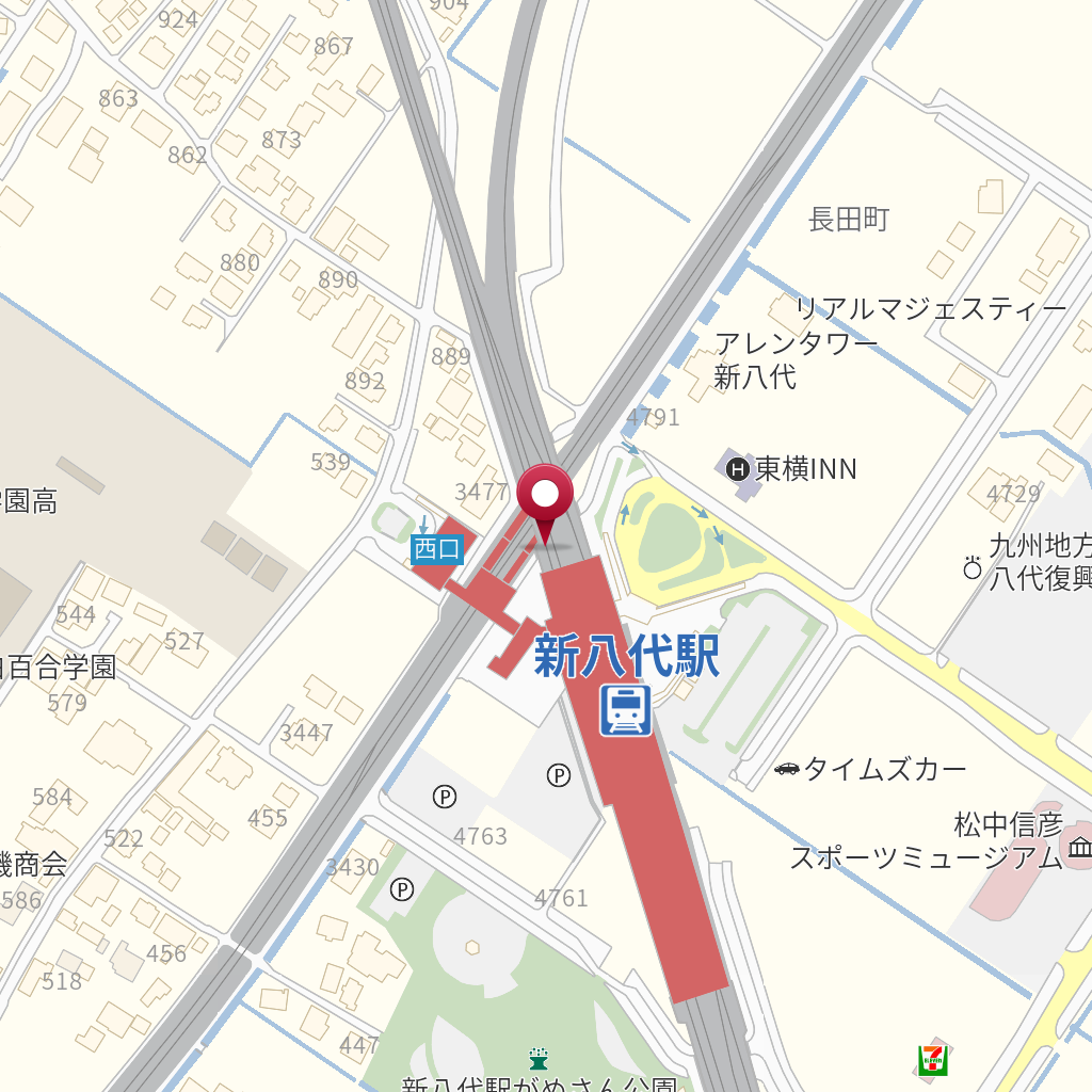 新八代駅（九州新幹線） の地図、住所、電話番号 MapFan