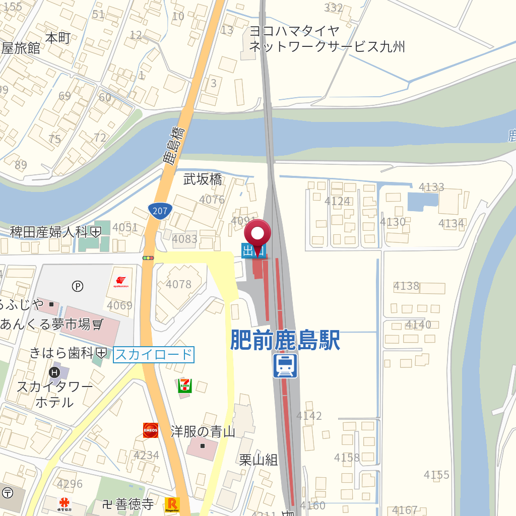 JR九州 肥前鹿島駅 の地図、住所、電話番号 MapFan