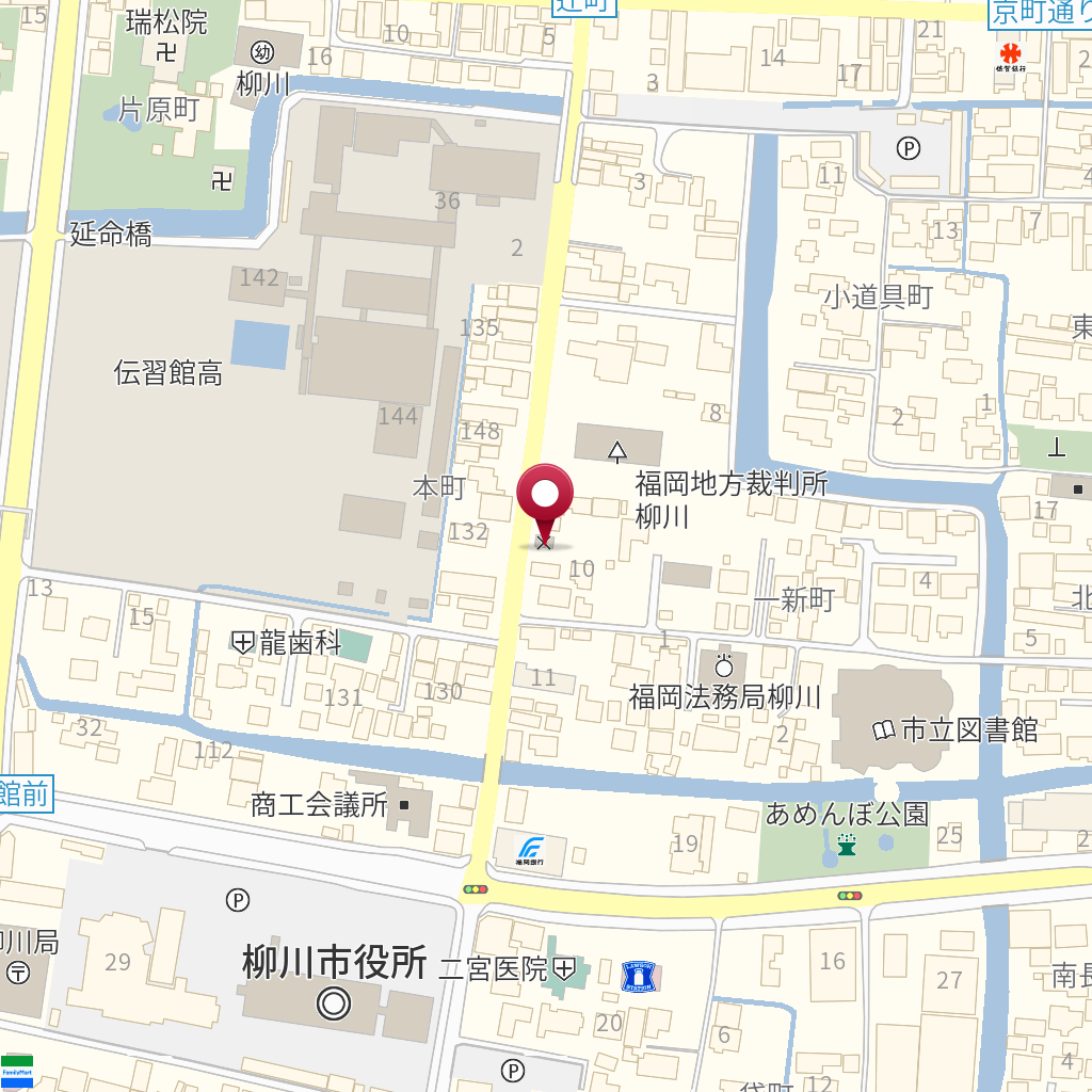 柳川警察署京町交番 の地図、住所、電話番号 MapFan