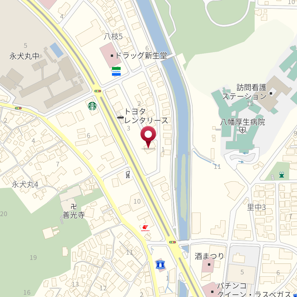 トヨタカローラ博多永犬丸マイカーセンター の地図 住所 電話番号 Mapfan
