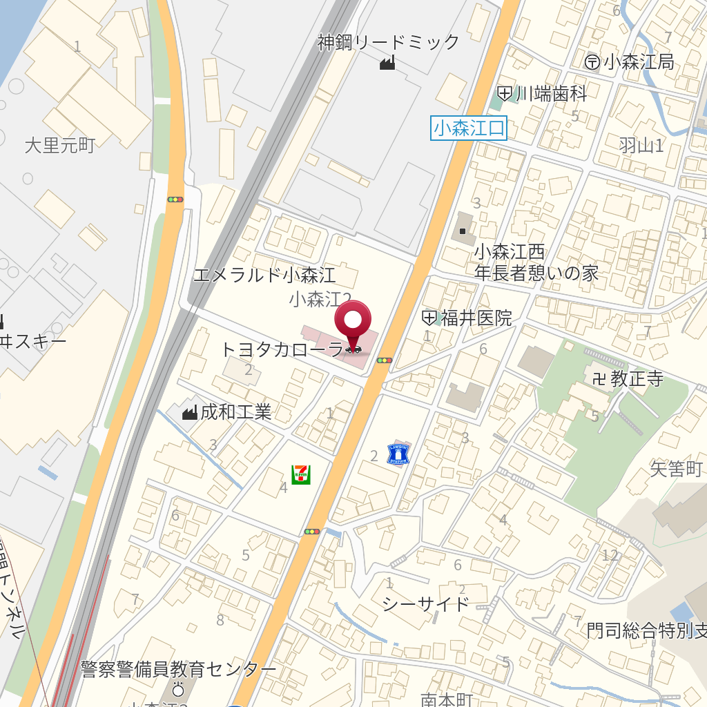 トヨタカローラ博多小森江マイカーセンター の地図 住所 電話番号 Mapfan