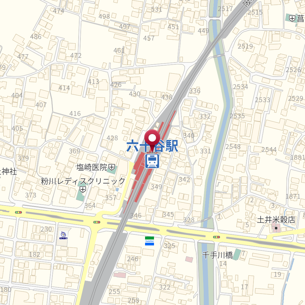 六十谷駅 阪和線 の地図 住所 電話番号 Mapfan