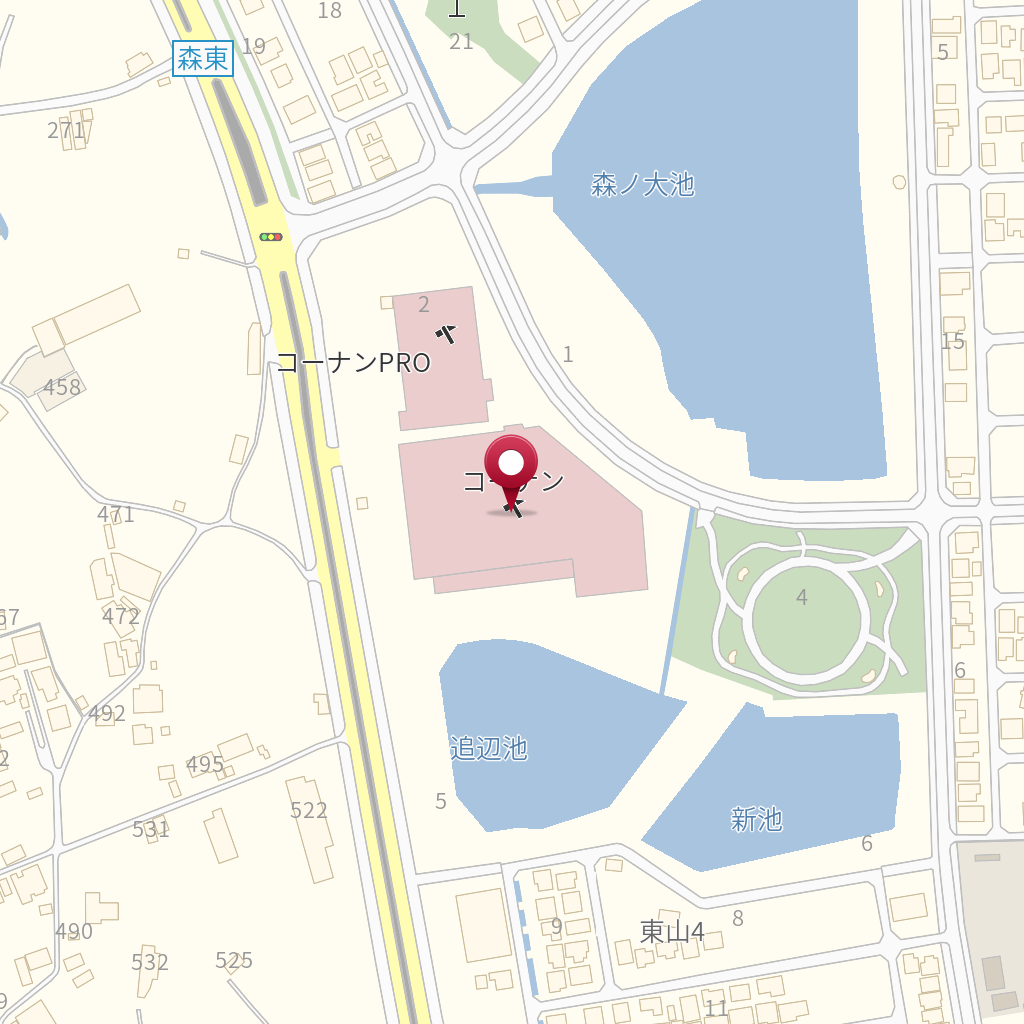 ホームセンターコーナン貝塚東山店 の地図 住所 電話番号 Mapfan