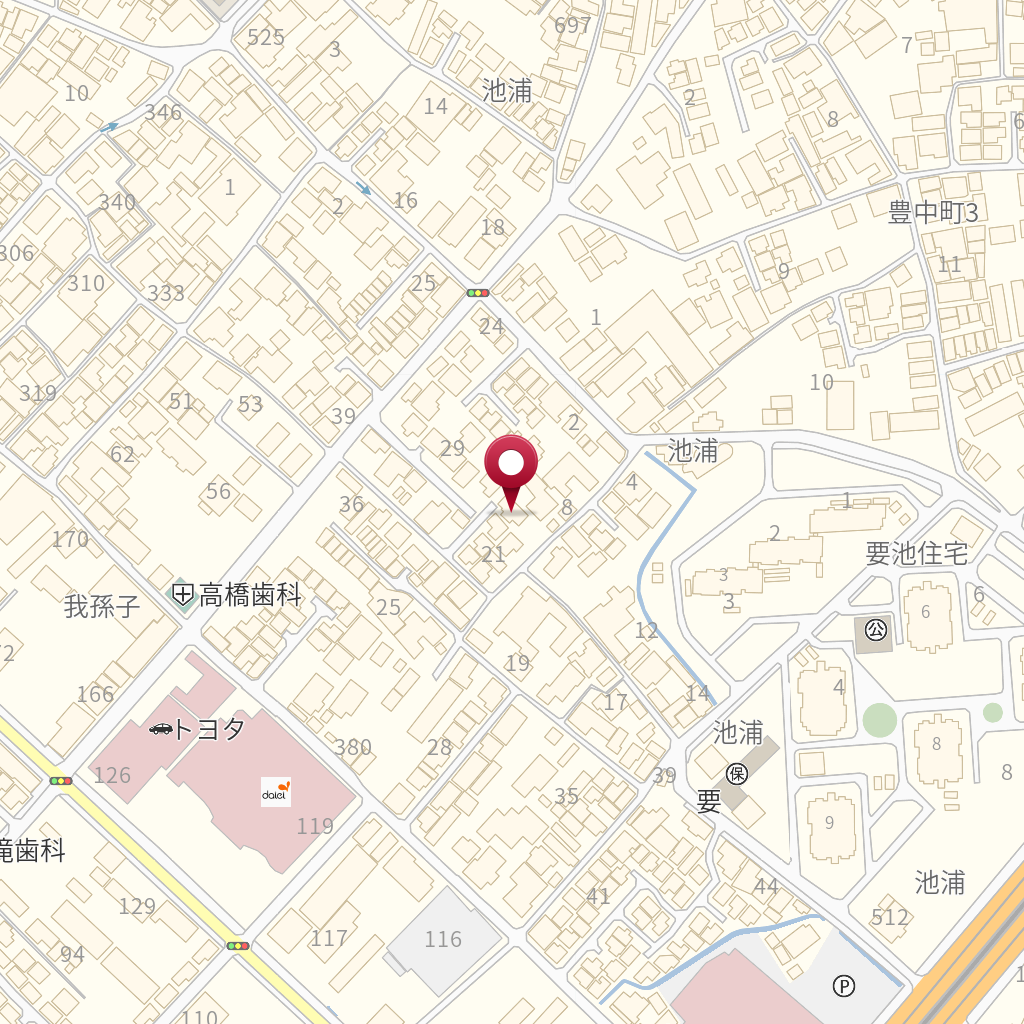 大阪府泉大津市我孫子376－2 の地図 - MapFan