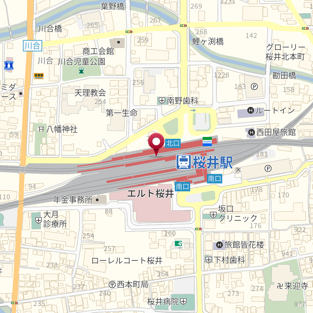 桜井駅（近鉄大阪線） の地図、住所、電話番号 MapFan
