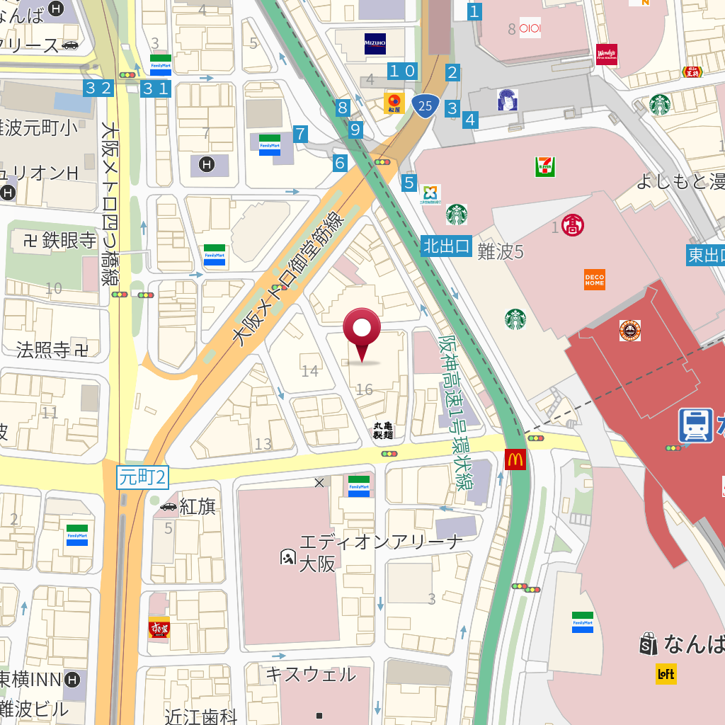 タイムズ難波立体駐車場 の地図、住所、電話番号 MapFan
