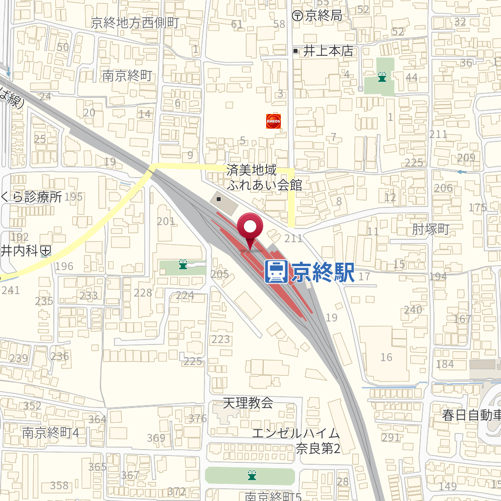 京終駅（桜井線） の地図、住所、電話番号 MapFan