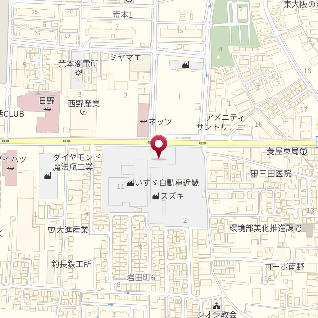 スズキ自販近畿スズキアリーナ東大阪 の地図 住所 電話番号 Mapfan