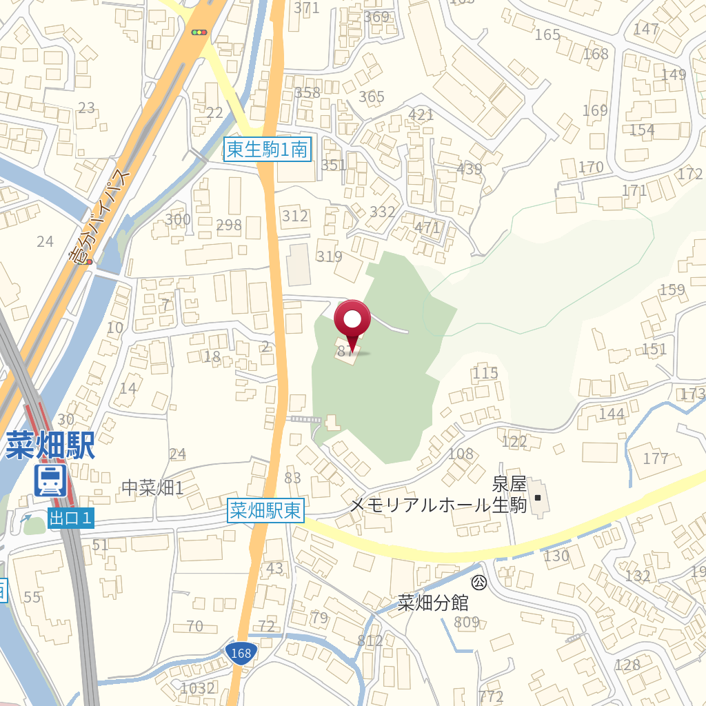 生駒市役所 火葬場 の地図、住所、電話番号 MapFan