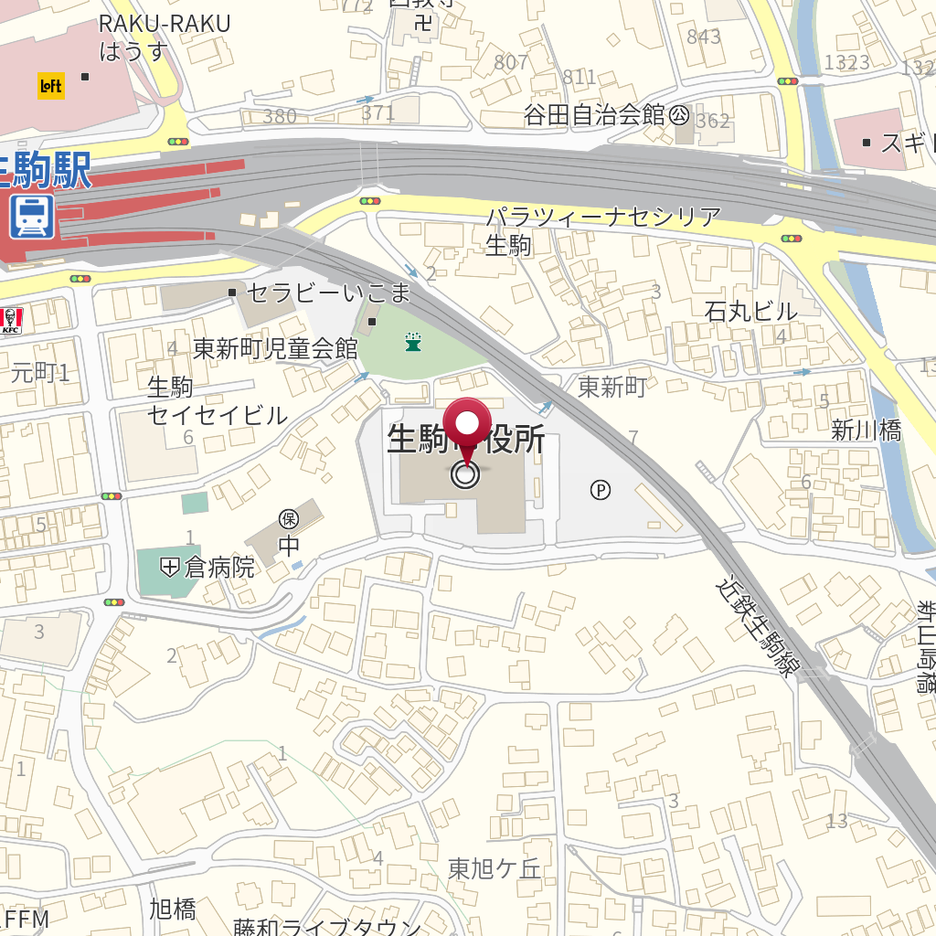 生駒市役所 の地図、住所、電話番号 MapFan