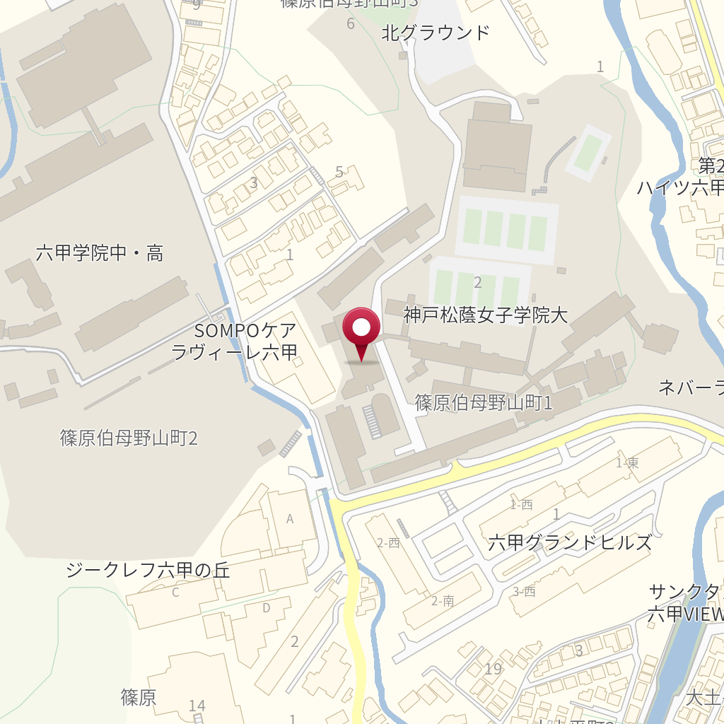 神戸松蔭女子学院大学 神戸松蔭こころのケアセンター の地図、住所、電話番号 MapFan