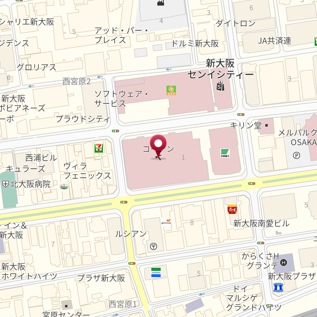 ダイソーホームセンターコーナン新大阪センイシティー店 の地図 住所 電話番号 Mapfan