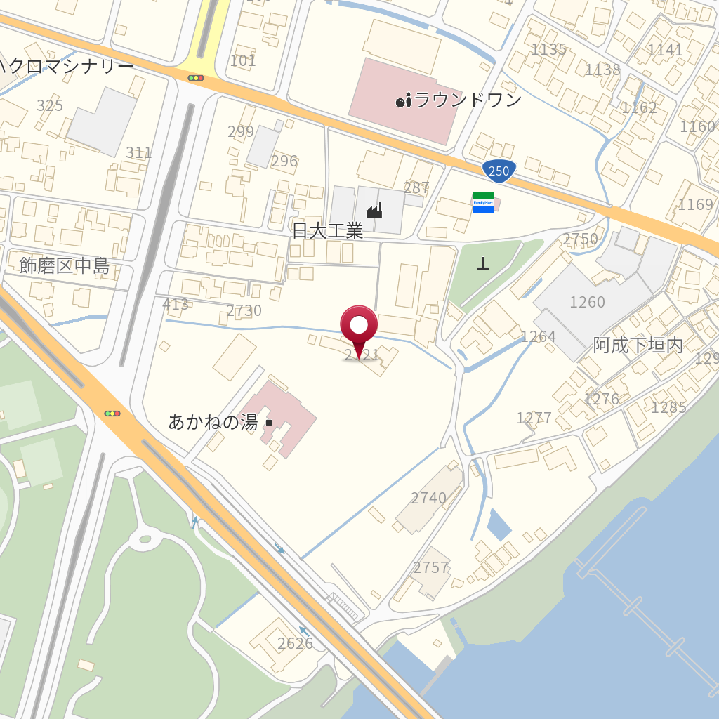 あかねの湯姫路南店 の地図 住所 電話番号 Mapfan