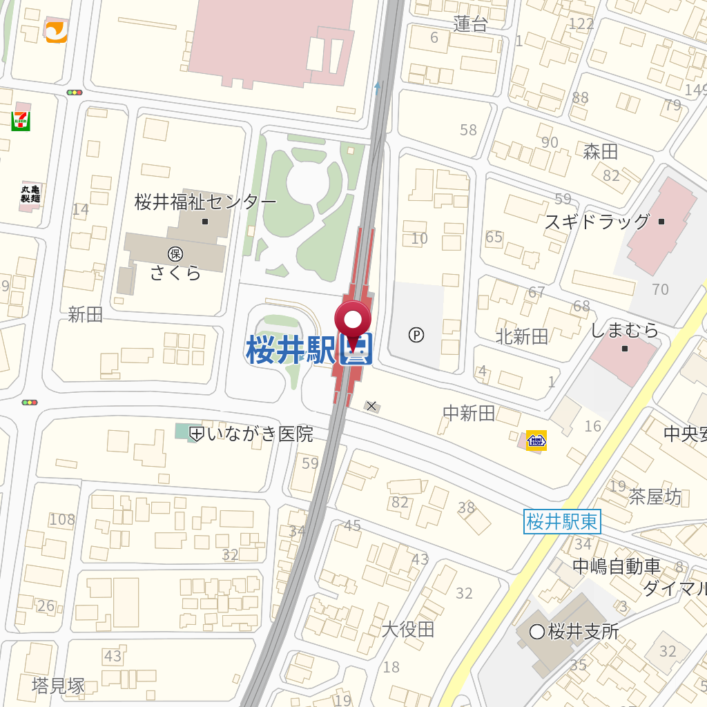 桜井駅（名鉄西尾線） の地図、住所、電話番号 MapFan