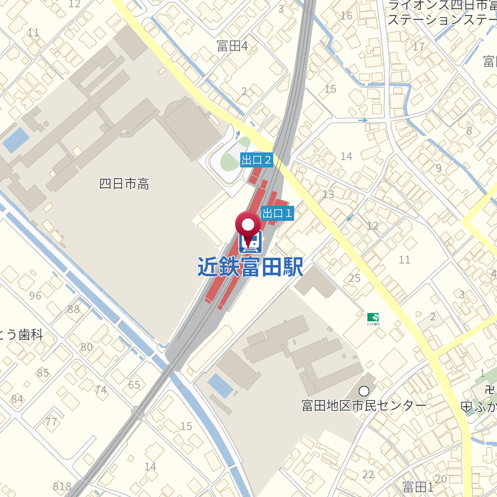 近鉄富田駅 近鉄名古屋線 の地図 住所 電話番号 Mapfan