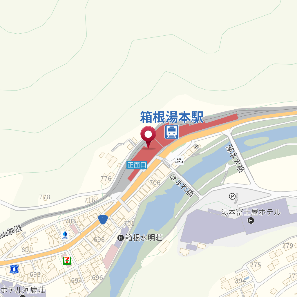 箱根湯本駅（鉄道線） の地図、住所、電話番号 MapFan
