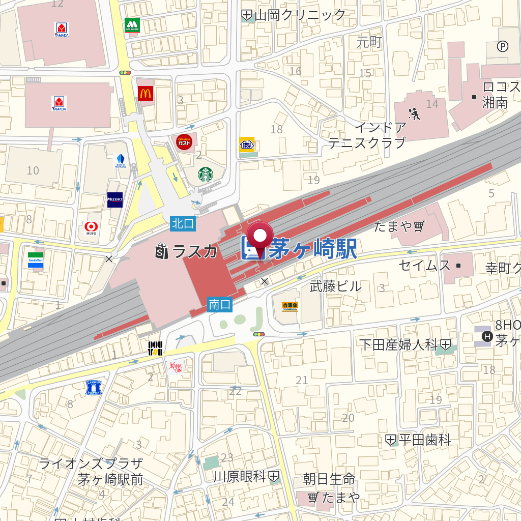 茅ヶ崎駅（東海道本線） の地図、住所、電話番号 MapFan