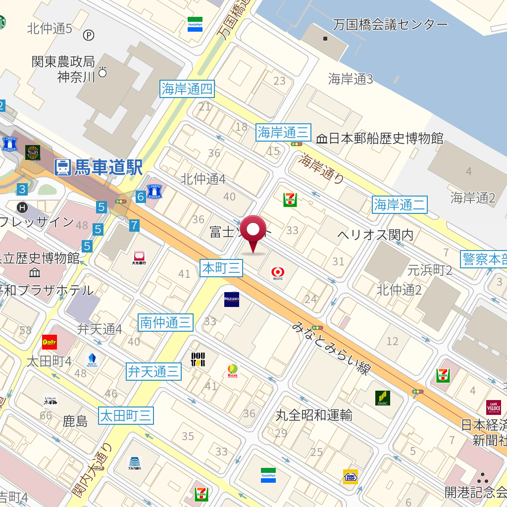 横浜銀行協会（一般） の地図、住所、電話番号 MapFan
