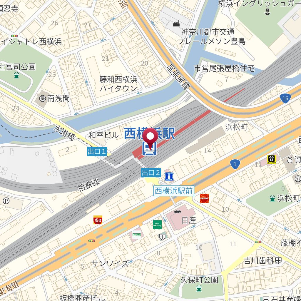 西横浜駅（相鉄本線） の地図、住所、電話番号 MapFan