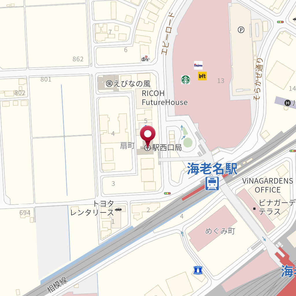 海老名駅西口郵便局 の地図、住所、電話番号 MapFan