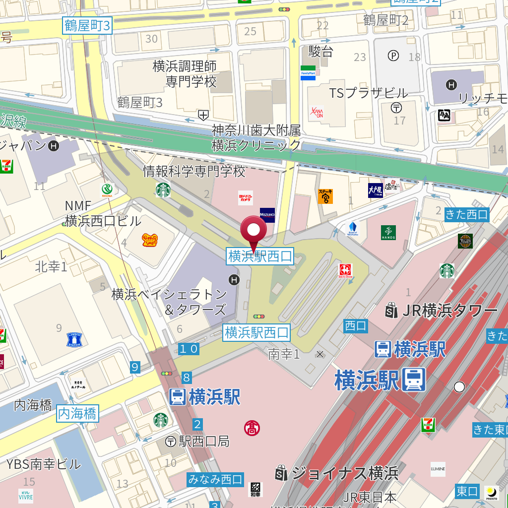 横浜駅西口地下駐車場 の地図、住所、電話番号 MapFan