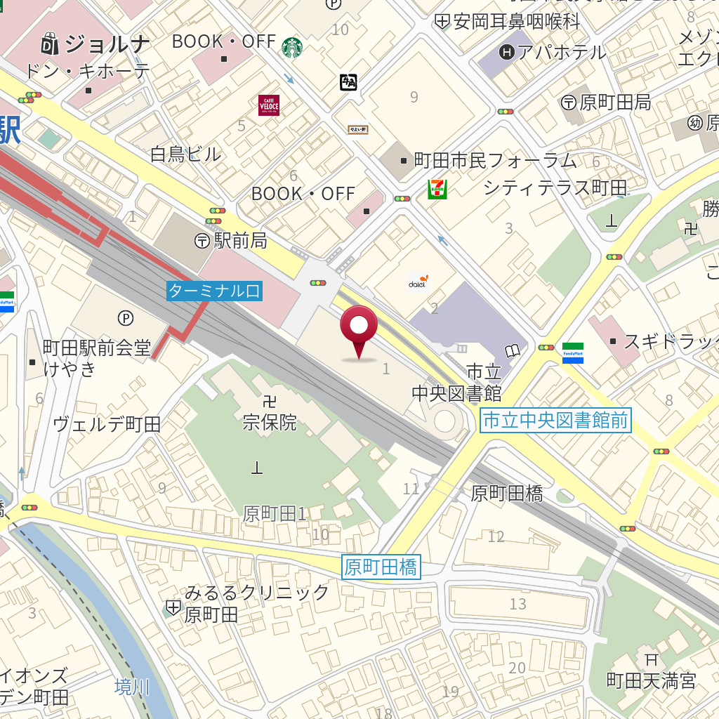 神奈川中央交通 町田ターミナルサービスセンター の地図、住所、電話番号 MapFan
