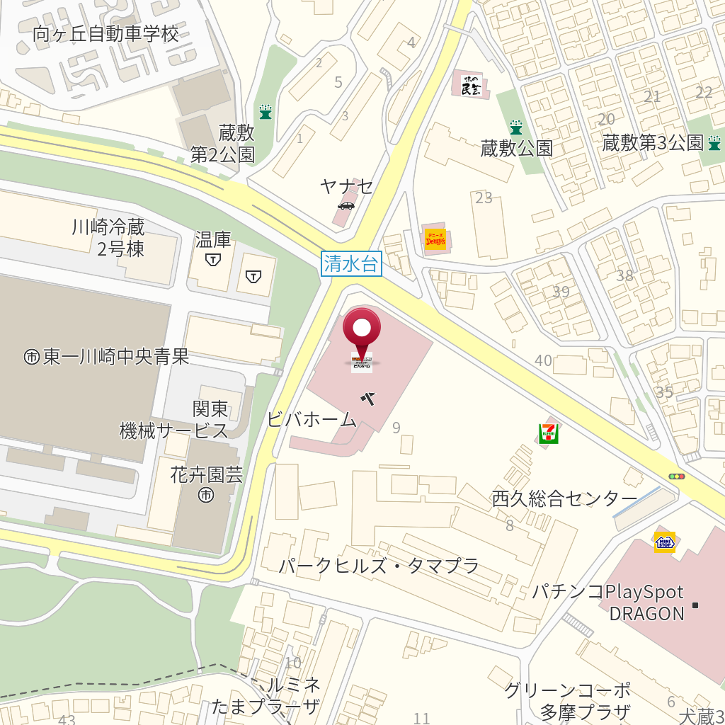 ビバホーム川崎宮前店 の地図 住所 電話番号 Mapfan