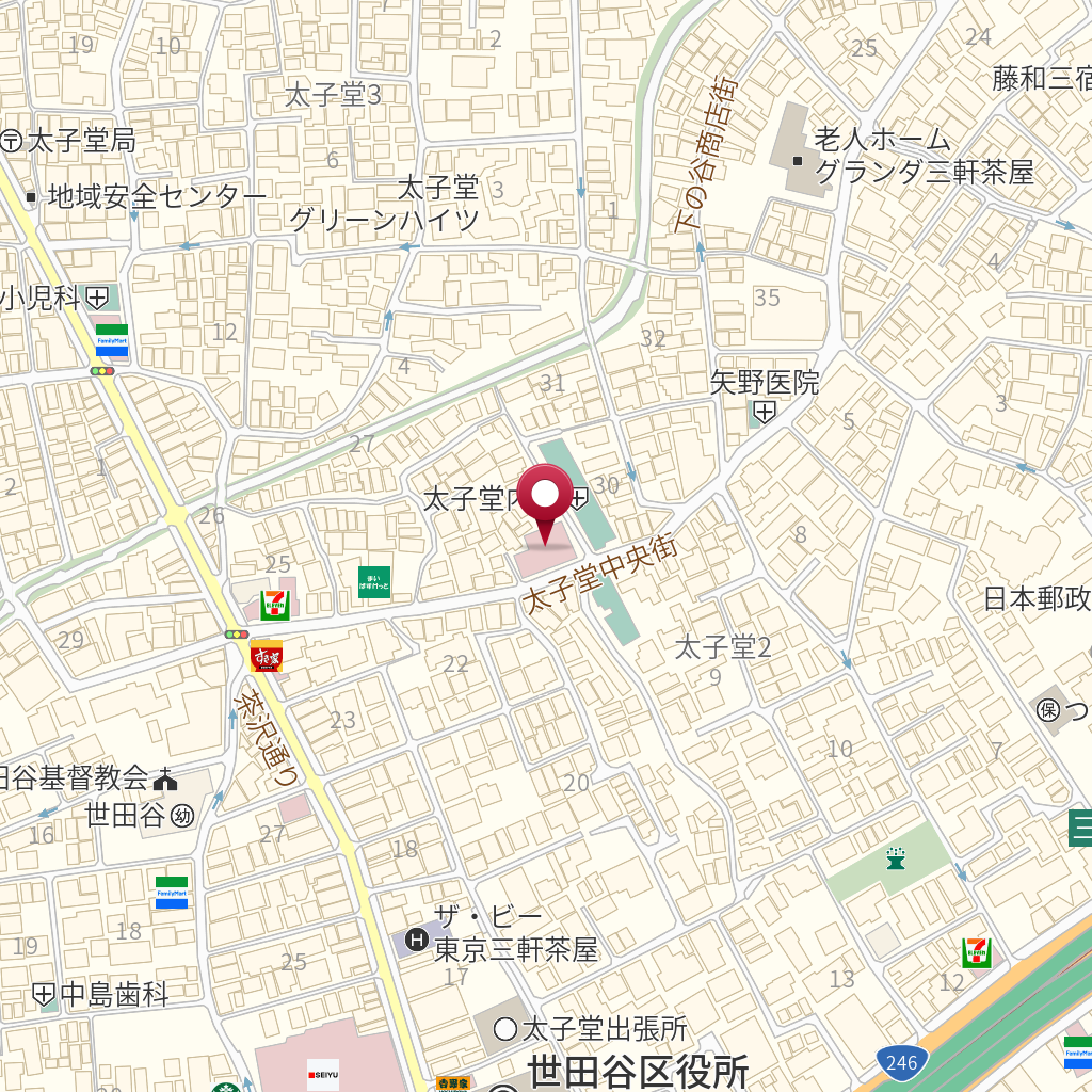 ファミリーマート太子堂店 の地図 住所 電話番号 Mapfan