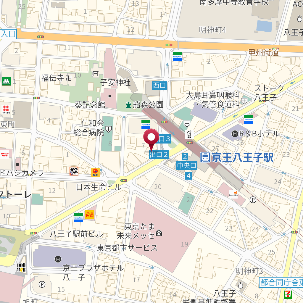 京王八王子駅前診療所 の地図、住所、電話番号 MapFan