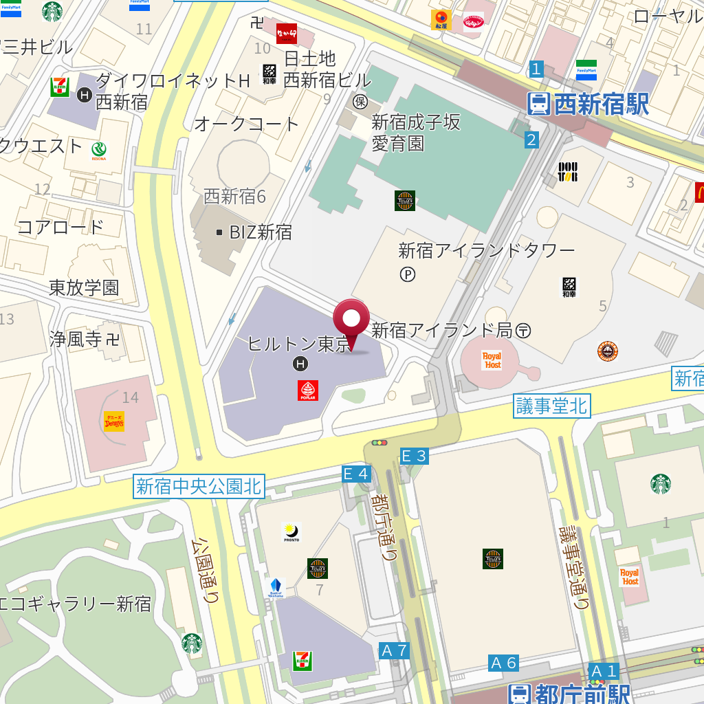 ヒルトン東京駐車場 の地図 住所 電話番号 Mapfan