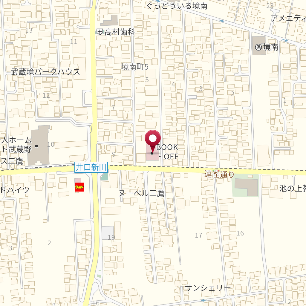 ブックオフ武蔵境連雀通り店 の地図 住所 電話番号 Mapfan