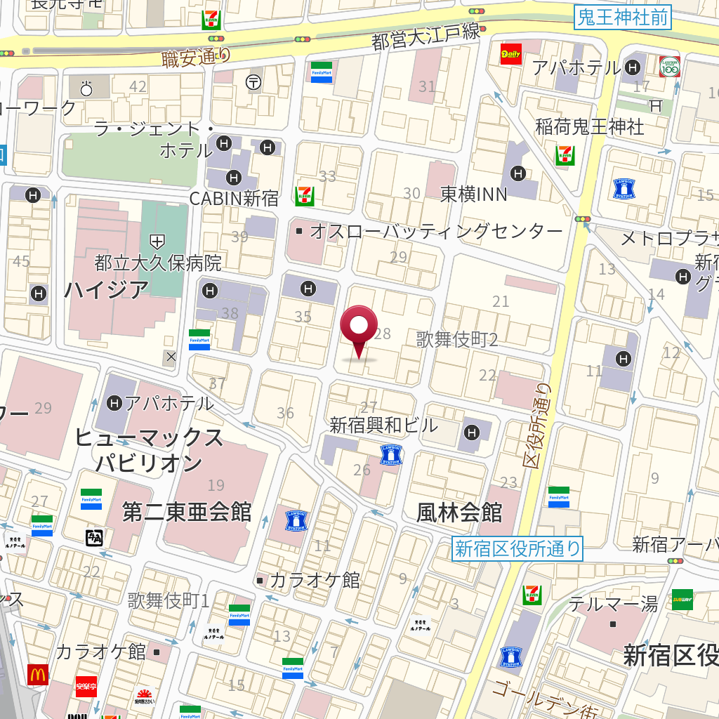 街 地図 ゴールデン 新宿