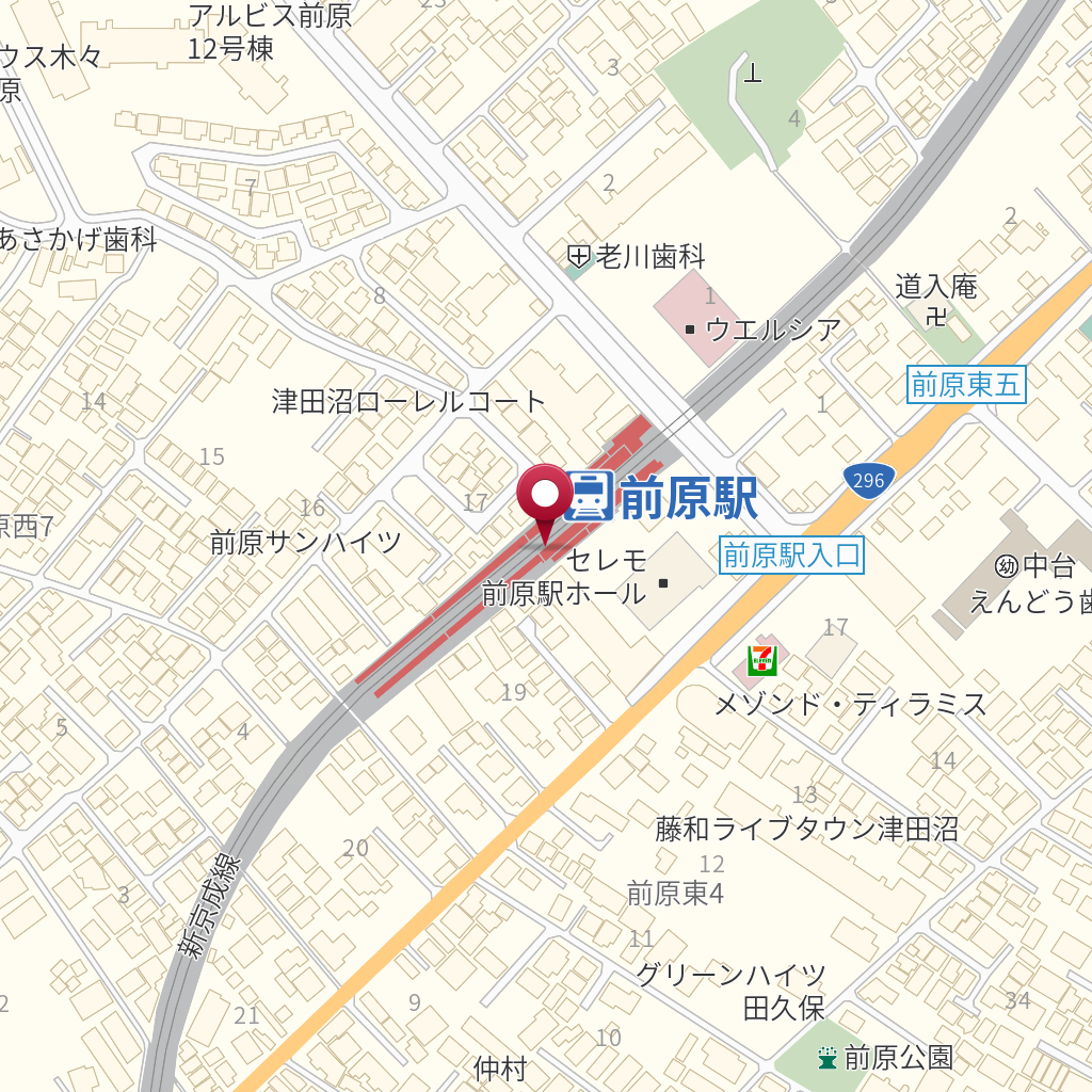 前原駅 新京成線 の地図 住所 電話番号 Mapfan
