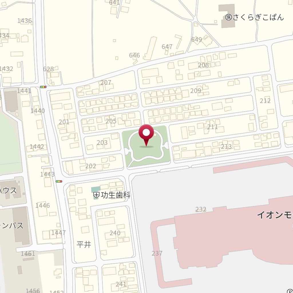 三吉野桜木中央公園トイレ の地図、住所、電話番号 MapFan