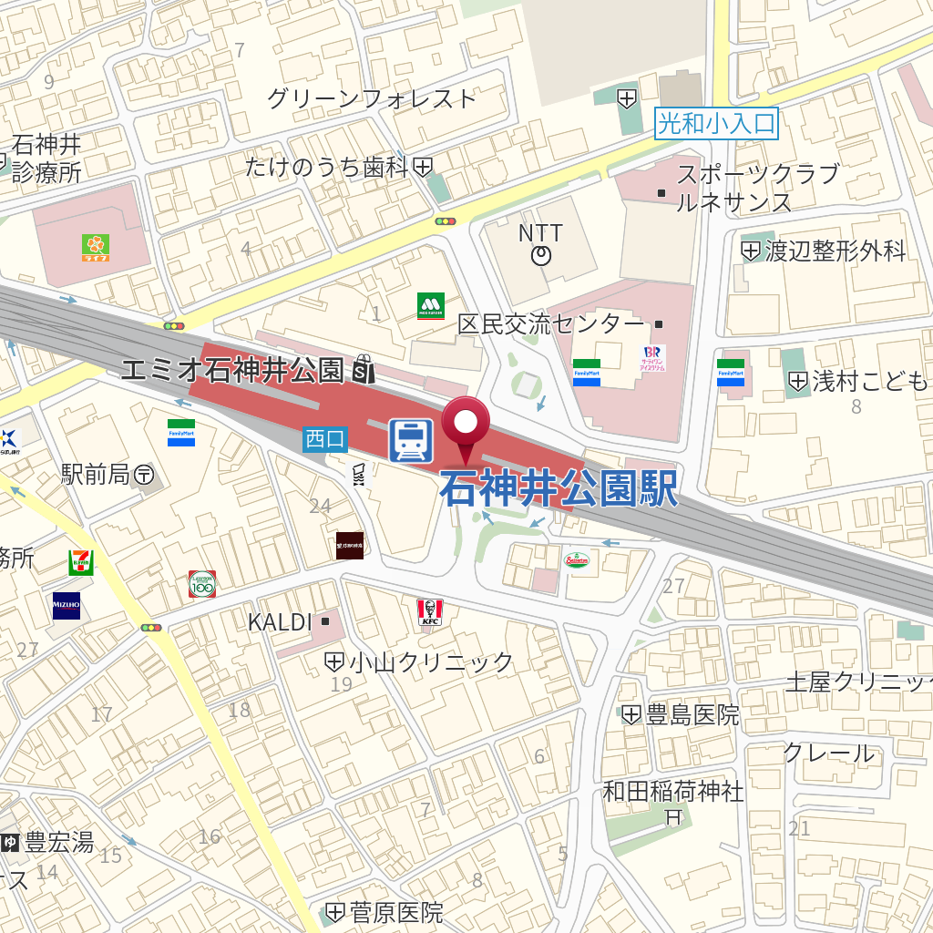 石神井公園駅 西武池袋線 の地図 住所 電話番号 Mapfan
