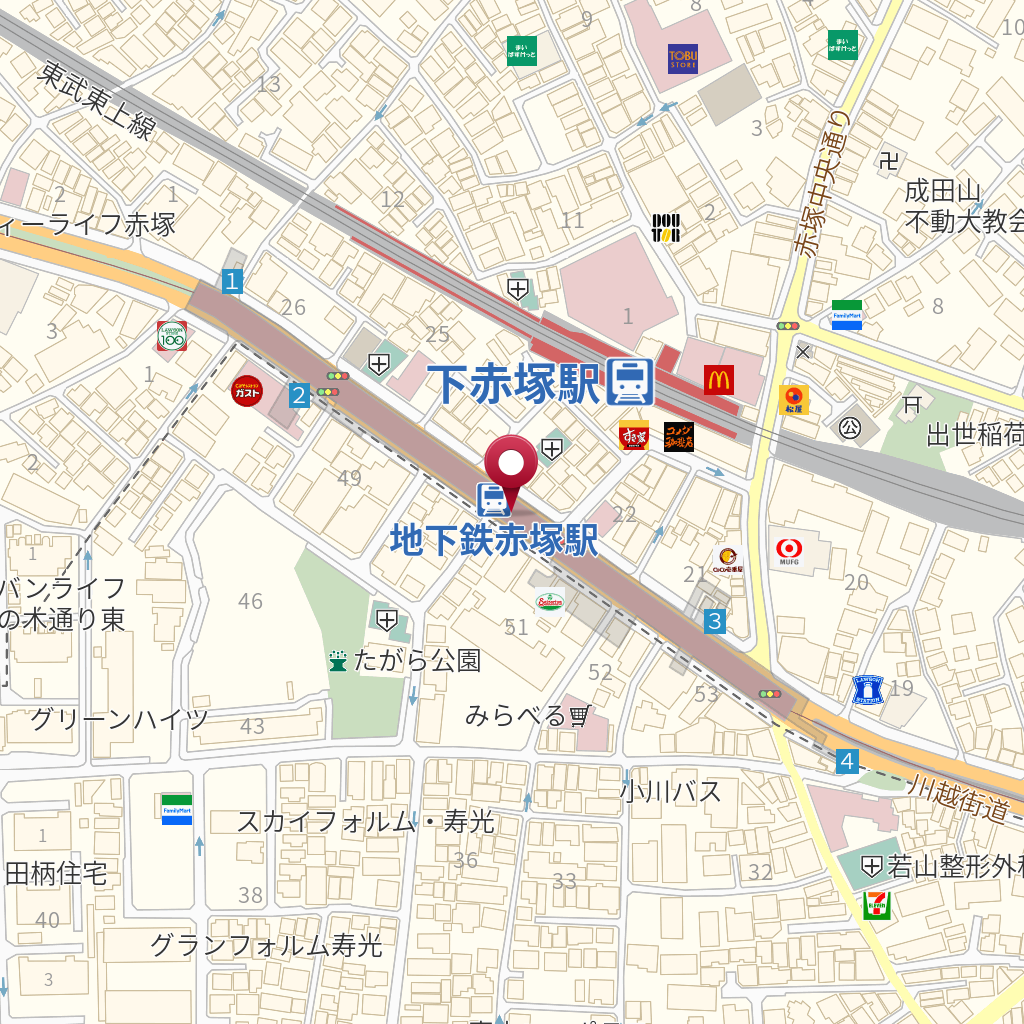 地下鉄赤塚駅 副都心線 の地図 住所 電話番号 Mapfan