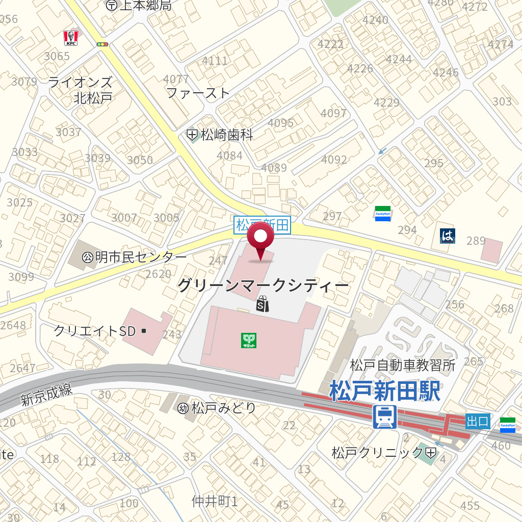 くまざわ書店松戸新田店 の地図 住所 電話番号 Mapfan