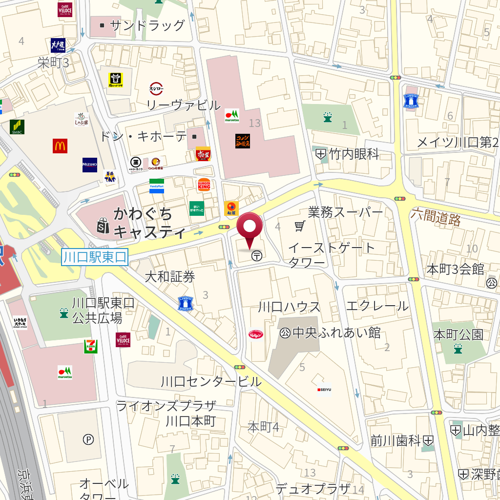 川口駅前郵便局 の地図 住所 電話番号 Mapfan