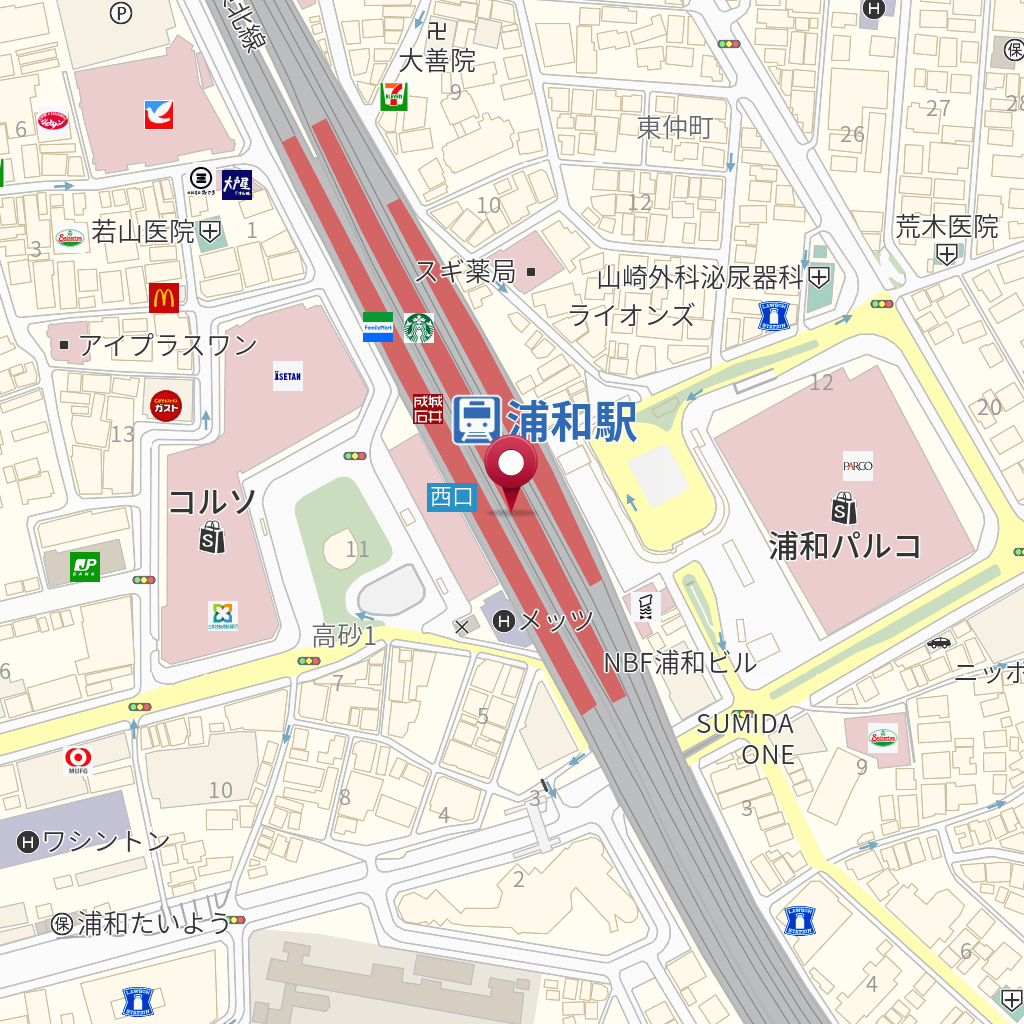浦和駅 東北本線 の地図 住所 電話番号 Mapfan