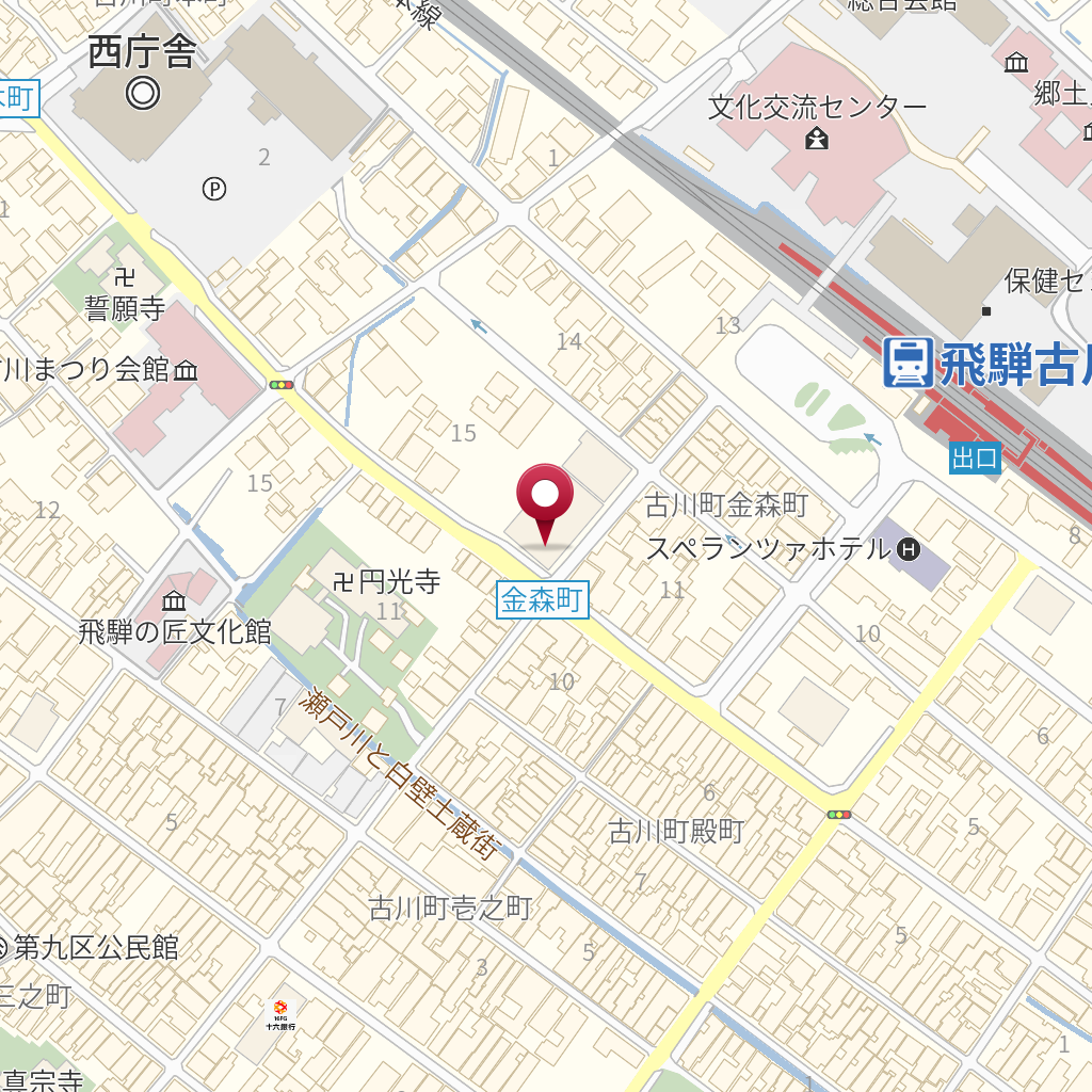 ｊａひだ 古川支店 の地図 住所 電話番号 Mapfan