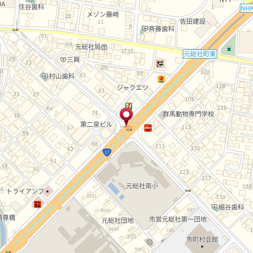新前橋駅西口入口 の地図、住所、電話番号 MapFan