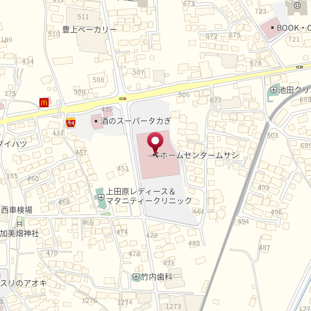 ホームセンタームサシ上田店 の地図 住所 電話番号 Mapfan