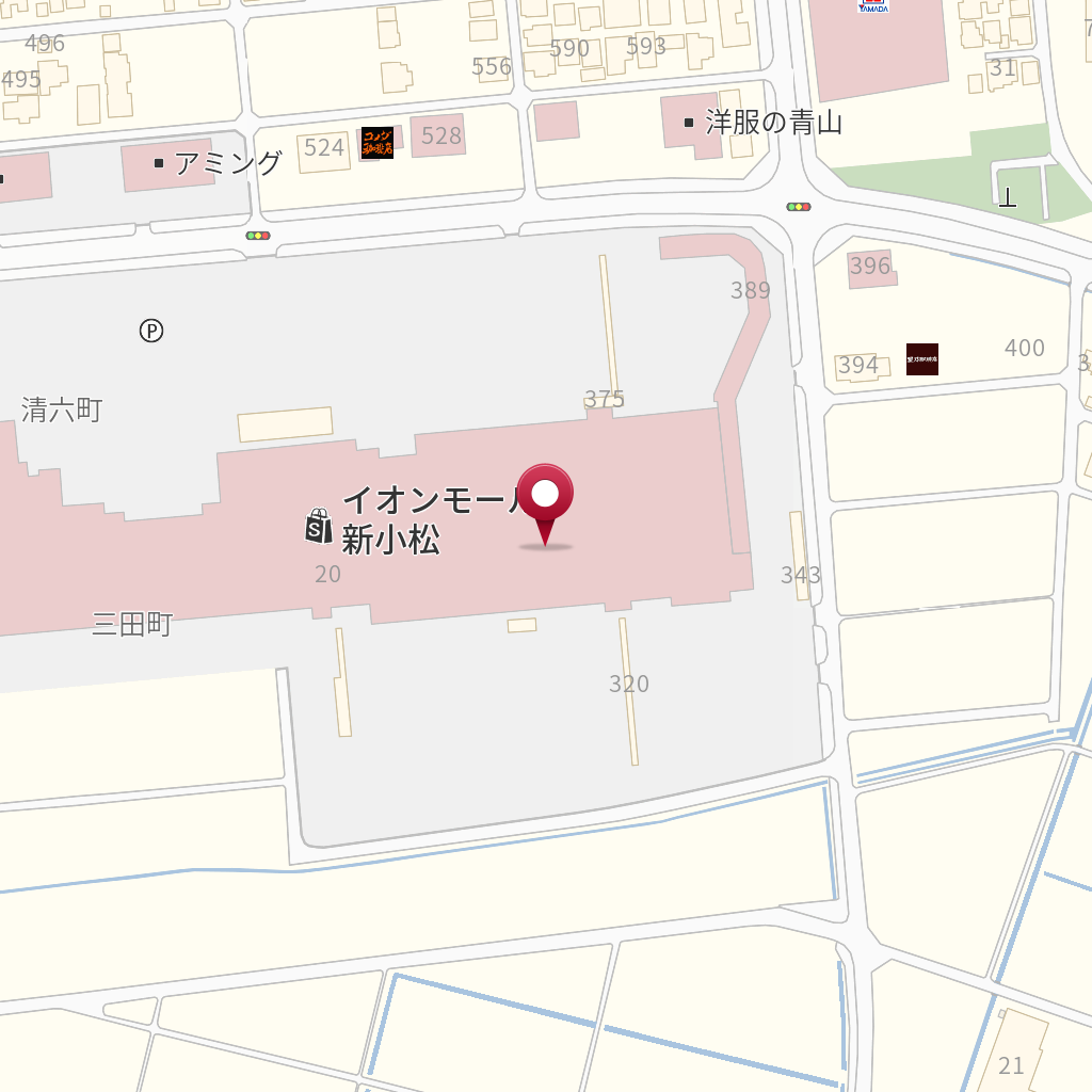 イオンモール新小松駐車場 の地図 住所 電話番号 Mapfan