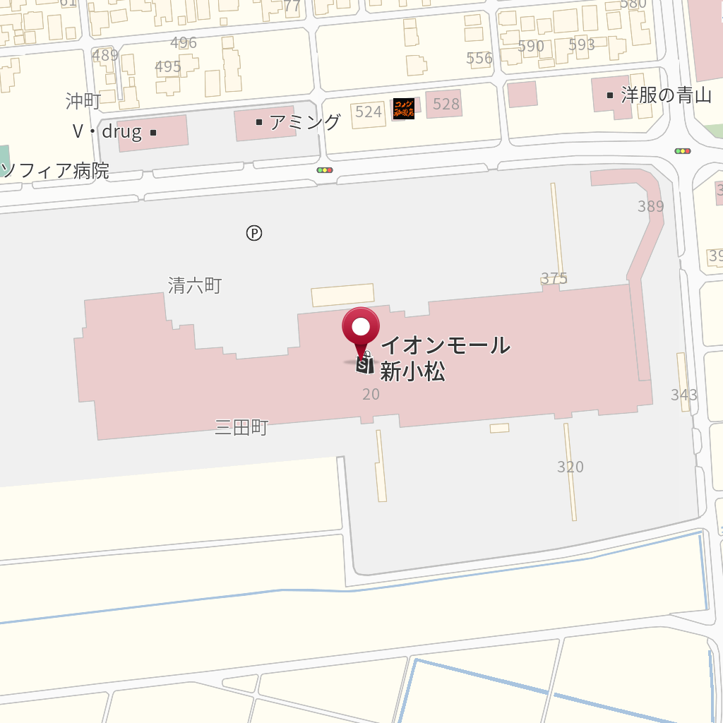 イオンモール新小松 の地図 住所 電話番号 Mapfan