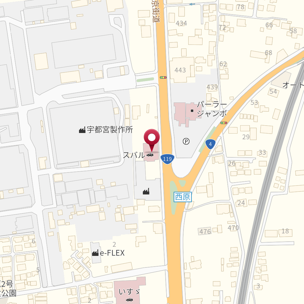 栃木スバル自動車宇都宮店 の地図 住所 電話番号 Mapfan