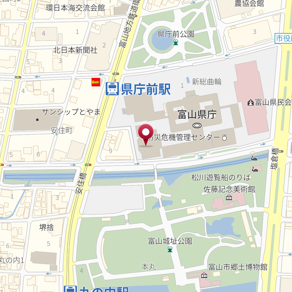 日本道路交通情報センター 公益 富山情報 の地図 住所 電話番号 Mapfan
