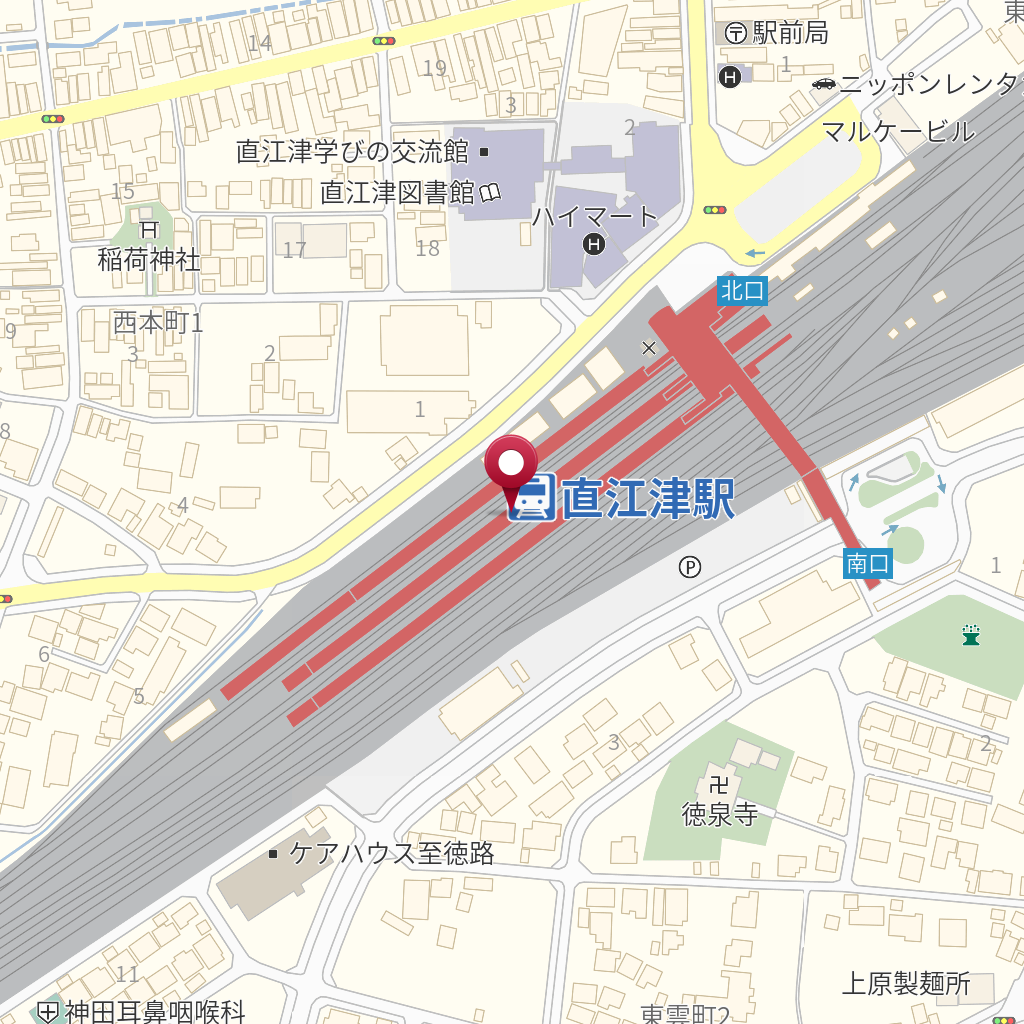 直江津駅（信越本線） の地図、住所、電話番号 MapFan
