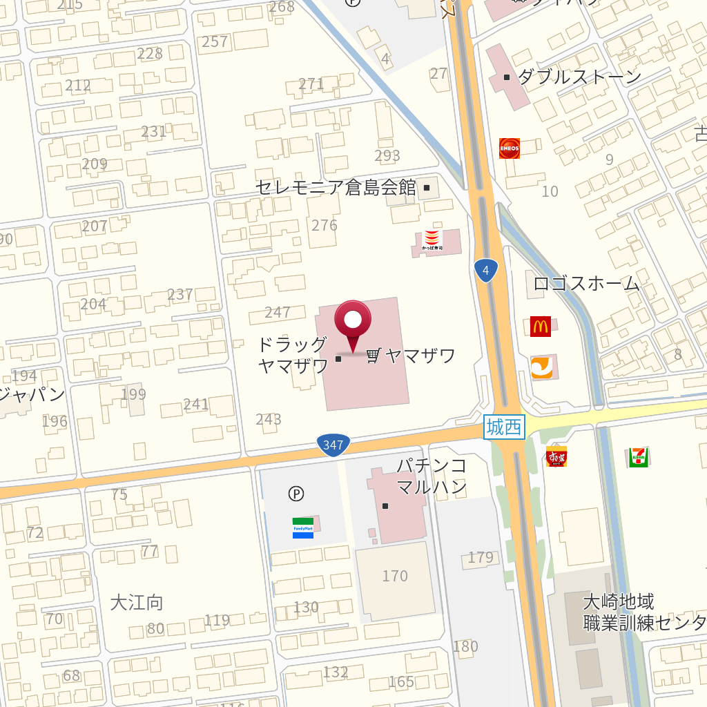 ヤマザワ古川バイパス店 の地図 住所 電話番号 Mapfan
