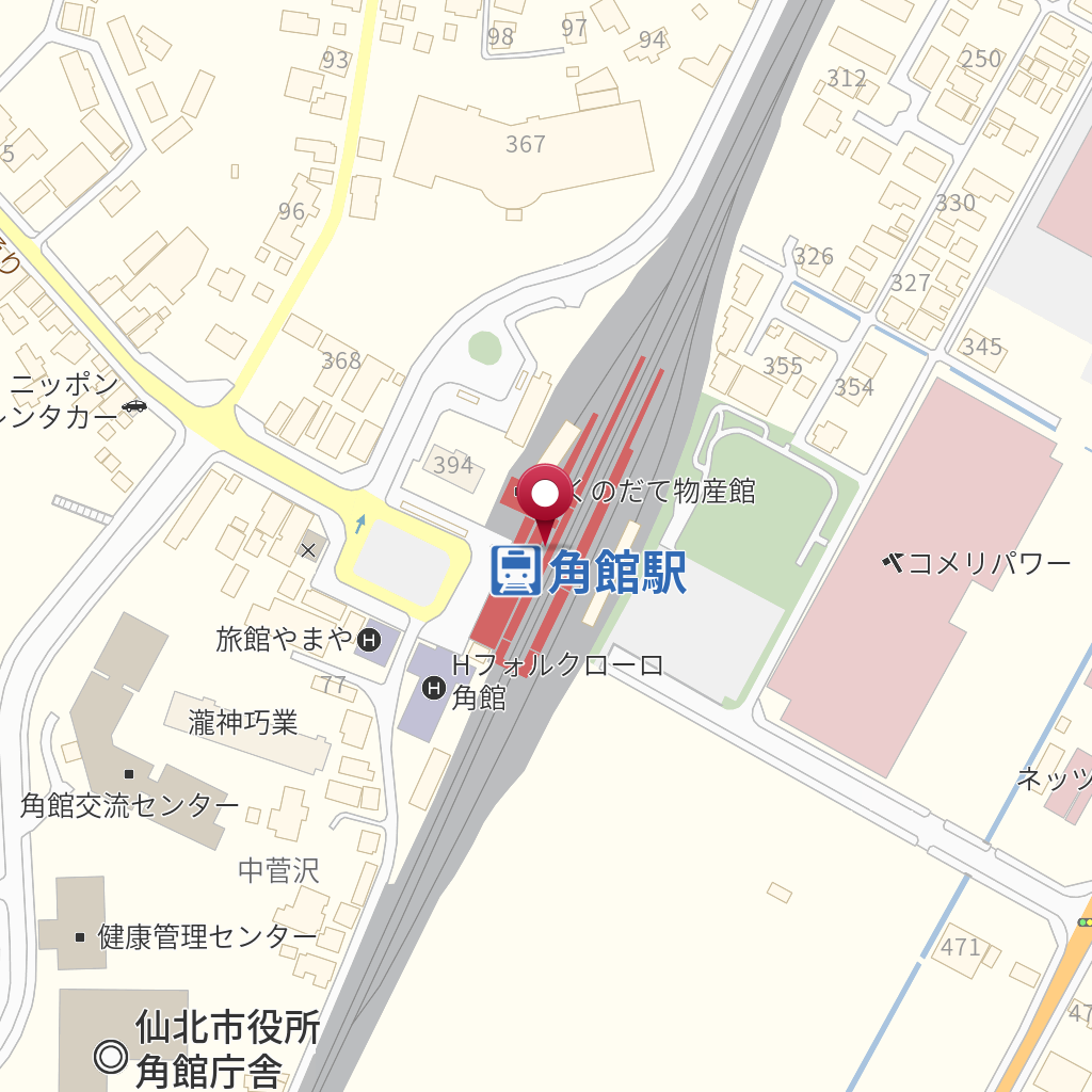 角館駅 秋田新幹線 の地図 住所 電話番号 Mapfan